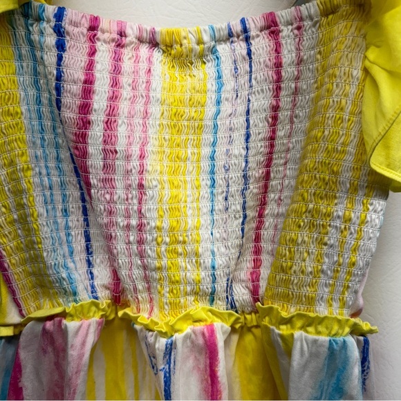 ALDEN ADAIR MULTICOLOR RUFFLE SLEEVES MINI DRESS SIZE S - Picture 6 of 11